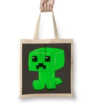 Minecraft Creeper 03 Bez Çanta Uzun Saplı