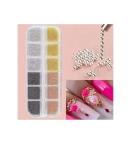 Fontenay 12'li Havyar Tırnak Taş Süsleme Nail Art Boncukları 4 Renk