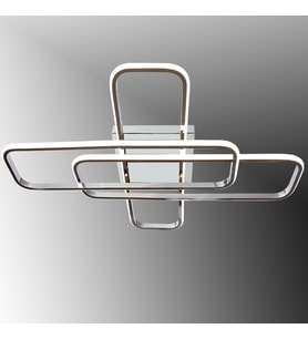 TT324-KR TT Aydınlatma 57 x 17 Profil Krom Kaplama 3 lü Plafonyer Led Avize (Beyaz)