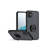 Samsung Galaxy A06 Kılıf Montreal Yüzüklü Silikon Kapak - Siyah