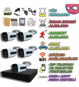 XM Pro Geniş Alan Takibi İçin 5 Kameralı Akıllı Kamera Sistemi