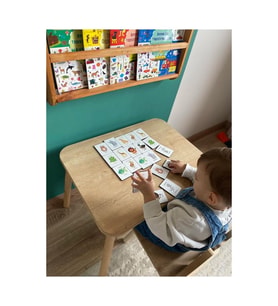 Zeka Kartları Eşleştirme Oyunu Ahşap Hafıza Kartı Oyunu Eğitici Puzzle Oyunları