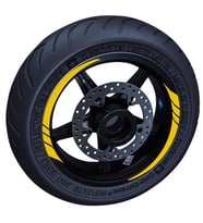 Reflektif Koyu Sarı Moto GP İç Jant Şeridi Sticker Çınar Extreme