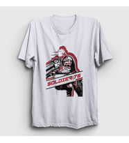 Presmono Unisex Beyaz Soldier 76 Oyun Overwatch T-Shirt 362520tt