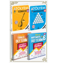 Arı Yayıncılık ARI YAYINLARI 6. SINIF MATEMATİK + TÜRKÇE ATÖLYEM VE DEFTER SETİ (Çok Renkli)