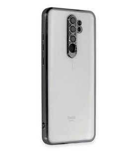 Newface Xiaomi Redmi Note 8 Pro Kılıf Razer Lensli Silikon - Siyah