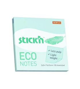 Gıpta Stickn Eco Notes 100 Yaprak Pastel Mavi Yapışkanlı Not Kağıdı 76 x 76 mm