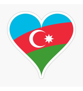 Azerbaycan Azerbaijan 17 Cm Araba Sticker Etiket MD5