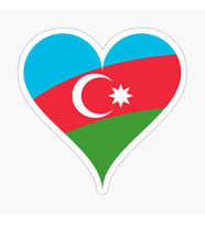 Azerbaycan Azerbaijan 17 Cm Araba Sticker Etiket MD5
