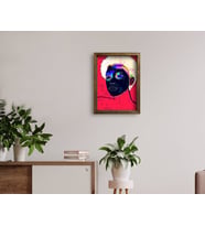 BK Home Doğal Masif Ahşap Çerçeveli Tablo 45x65cm-23