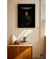 Film Alıntısı Portre Poster, Siyah Çerçeveli Duvar Tablosu - Motivasyon No:0858
