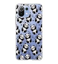 Xiaomi Mi 11 Lite Uyumlu Kapak Panda Tasarımlı Şeffaf Silikon Kılıf
