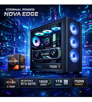 Eternal Power NOVA EDGE Ryzen 5 7500F RTX 5070 16GB DDR5 1TB M.2 B650M WIFI 750W 360mm Gaming PC