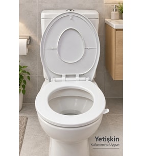 İç İçe Oturaklı Aile Tipi Beyaz Klozet Kapağı