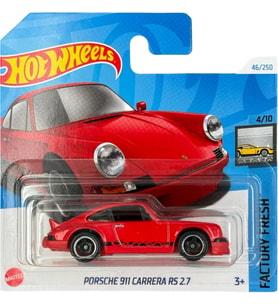 Hot Wheels - Porsche 911 Carrera Rs 2.7 - Factory Fresh 4/10 - Htd08 - Short Card - Kırmızı - Mattel (Çok Renkli)
