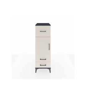 Kronos Dolap 2 Raflı 3 Çekmeceli Tek Kapaklı 44x59x134 Antrasit-Aytaşı