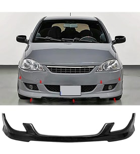 Opel Corsa C Ön Ek Karlık Mat Siyah Plastik 2000 2001 2002 2003 2004 2005 2006