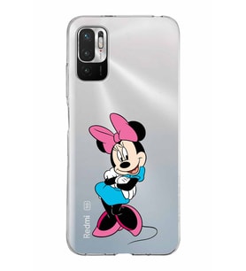 Xiaomi Redmi Note 10 5G Uyumlu Kapak Minnie Mouse Tasarımlı Şeffaf Silikon Kılıf