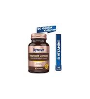 Dynavit Vitamin B Complex 50 Kapsül - Enerji - B1, B2, B3, B5, B6, B12 Vitaminleri Türkiye Menşeli