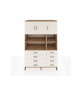 Kronos Dolap 8 Raflı 8 Çekmeceli 3 Kapaklı 132x59x195 Çam-Aytaşı/Aytaşı