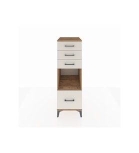Kronos Dolap Tek Raflı 4 Çekmeceli 44x59x134 Çam-Aytaşı
