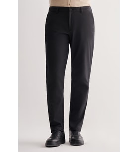 Siyah Yan Cep Düz Paça Pamuklu Comfort Fit Chino Casual Pantolon 1003255166