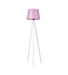 3 Ayaklı Lambader Kumaş Pembe Beyaz LY619