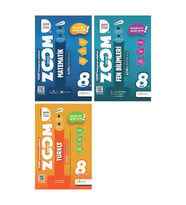 LGS 8. Sınıf Zoom Serisi Matematik Fen Bilimleri ve Türkçe 3lü Set