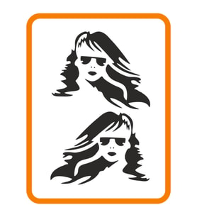 Madonna 2 Adet Sağ-Sol Takım Ticari Araç Oto Sticker 40*30 Cm Siyah