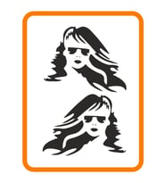 Madonna 2 Adet Sağ-Sol Takım Ticari Araç Oto Sticker 40*30 Cm Siyah