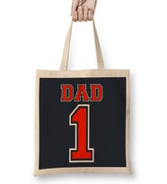 Fathers Day Number 1 Dad Bez Çanta Uzun Saplı