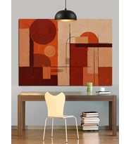 Minimalist Geometrik Soyut Sanat Dekoratif Kanvas - Mdf Ahşap Tablo