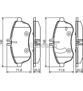 Bosch Fren Balatası Ön 146Mm E Serısı W212 E 200 Cgı 09