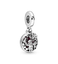 Nur Silver Kırmızı Sallantılı Noel Gümüş Charm NUR-BL00103