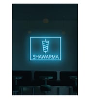 SHAWARMA Yazılı ve Şekilli Neon Tabela