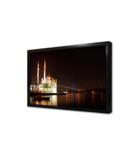 Gece Ortaköy Camii Çerçeveli Mdf Tablo
