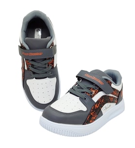 NEW HUNTER 233 Filet Cırtlı Ünisex Çocuk Sneaker Ayakkabı Füme_Beyaz _Oranj (Füme - Beyaz)