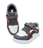 NEW HUNTER 233 Filet Cırtlı Ünisex Çocuk Sneaker Ayakkabı Füme_Beyaz _Oranj (Füme - Beyaz)