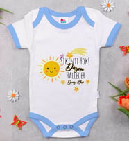 BK Kids Kişiye Özel Mavi Bebek Body Zıbın - Model 58