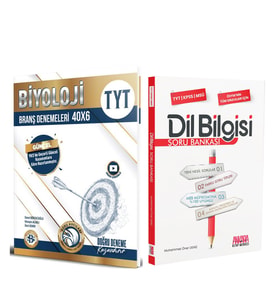 Bilgi Sarmal TYT Biyoloji Deneme ve AKM Dil Bilgisi Soru Bankası Seti 2 Kitap
