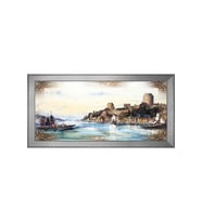 Eski Kız Kulesi Motifli Kanvas Tablo 80 x 110 cm Gold Çerçeve