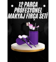 12 Parça Profesyonel Makyaj Fırçası Far Fırçası Allık Fırçası Yumuşak Kıllı