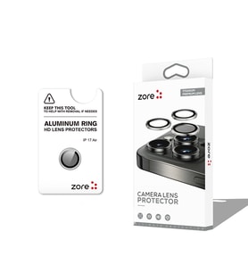 iPhone 17 Air Kamera Lens Koruyucu CL-12 Premium Safir Parmak İzi Bırakmayan Anti-Reflective (Gümüş)