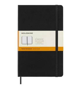 Moleskine Sert Kapak Çizgili Defter L Boy 13x21 cm 240 Sayfa Siyah