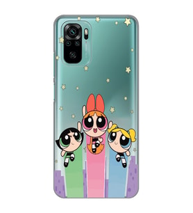 Redmi Note 10/Note 10S Uyumlu Powerpuff Girls Desenli Şeffaf Telefon Kılıfı