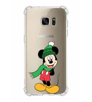 Samsung Galaxy S7 Edge  Köşe Korumalı Antişok Kapak Mickey Mouse Tasarımlı Şeffaf  Kılıf