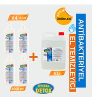 Antibakteriyel El Temizleyici 1000ml 4 Adet + 5 Lt. 1 Adet