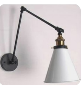 MYLİGHTS  RETRO RUSTİK VİNTAGE METAL AKROBATİK APLİK  OKUMA LAMBASI (Siyah)