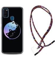 Samsung M21 M22 M23 M30 M31S M32 Kılıf Boyun Asklı Rasta Silikon Love Cats 1604