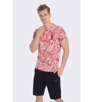 Maraton Regular Erkek Bisiklet Yaka Gülmelanj T-shirt
